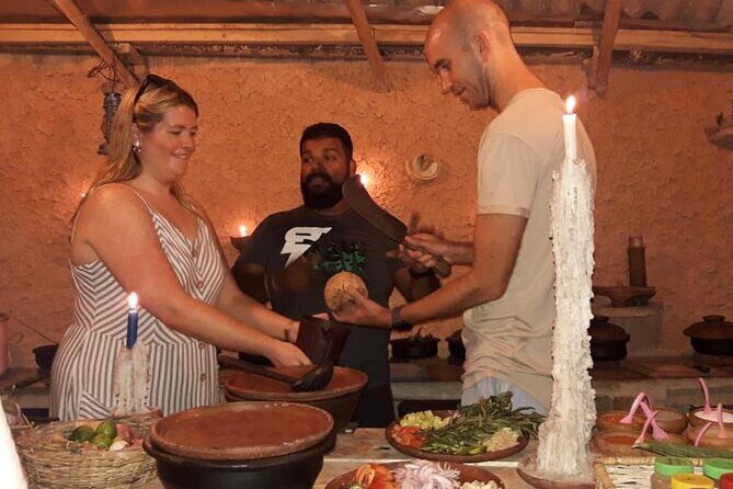 Cooking With Village Family - The cooking lesson: from coconut milk to rice and vegetable curry